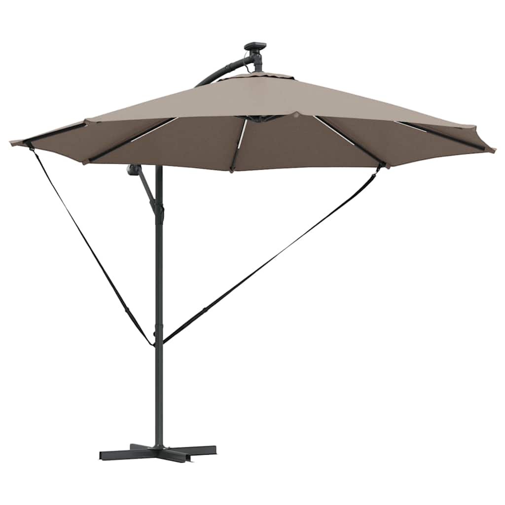 Sun Umbrella Taupe 294 X 294 X 248 Cm Polyester and Aluminum