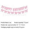 6/12pcs Pink Bow Acrylic KeyChains Coquette Bow Birthday Party Decorations Supplies Gifts for Kids Girls Pink Bow Party Favors