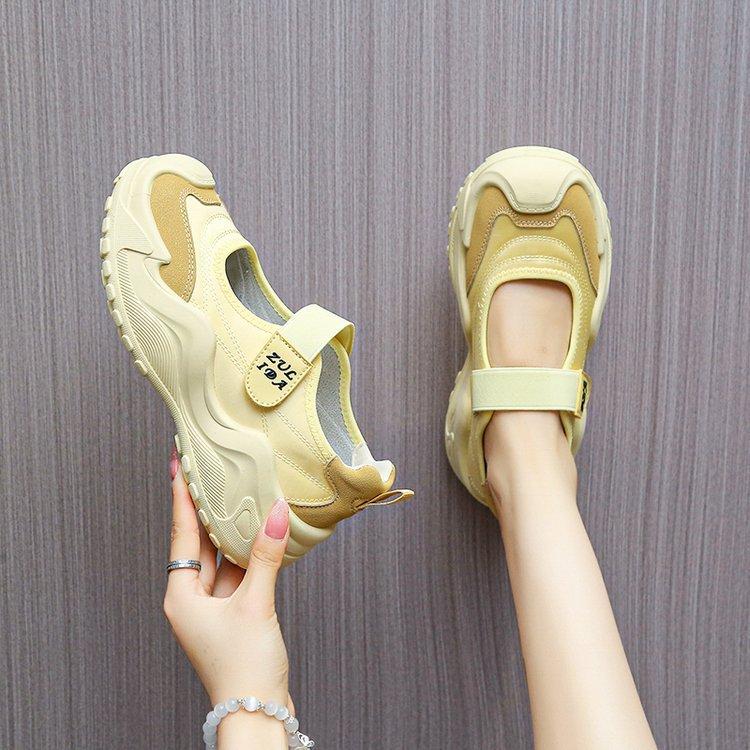 Thick-soled bag head sandals women's summer wear 2025 new sports hollow breathable leisure sports travel Roman shoes