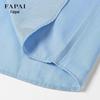 FAPAI Men's Linen Tencel Blend Short-Sleeve Shirt