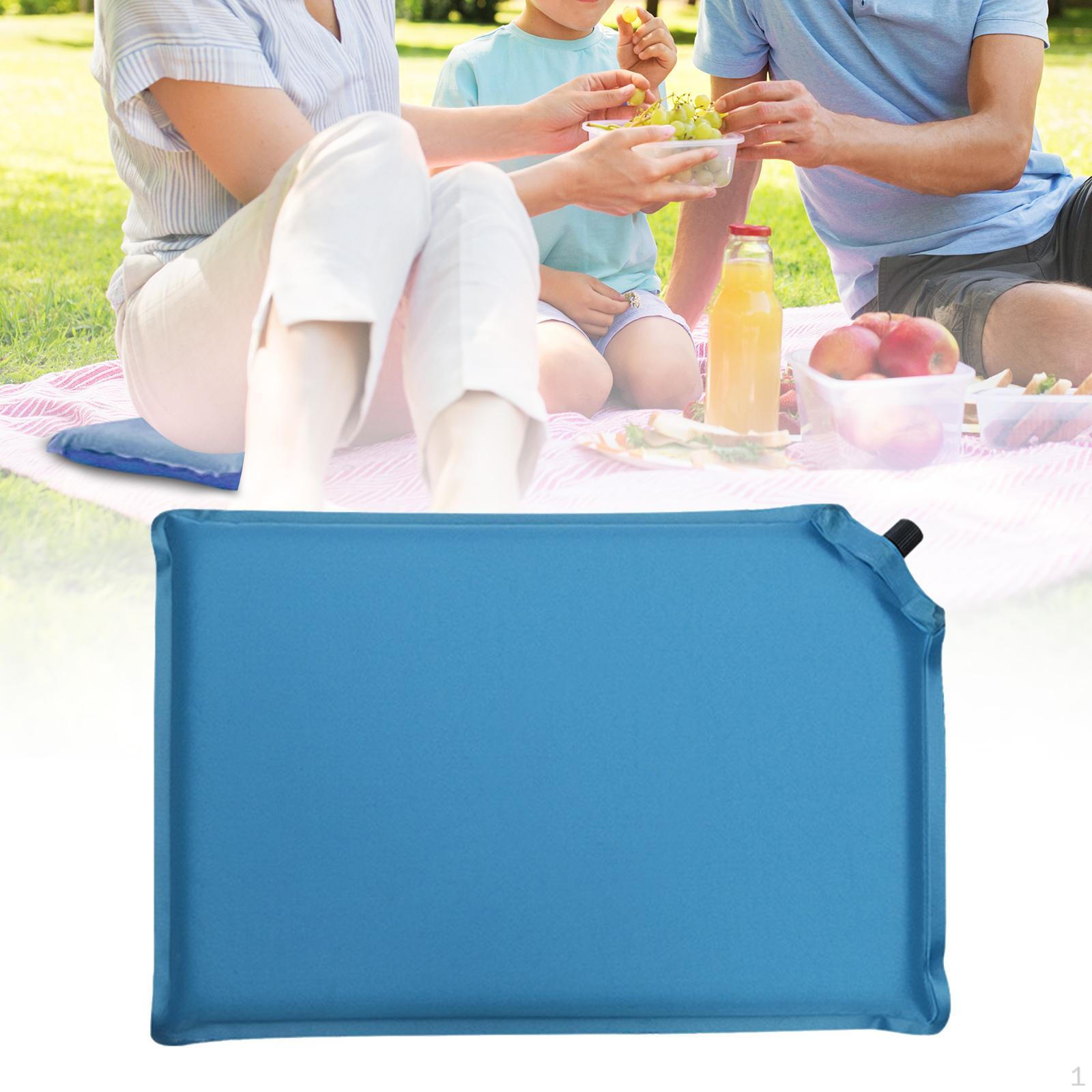 

Надувное сиденье для кемпинга, функция автоматического надувания, легкая подушка для офиса и путешествий синий