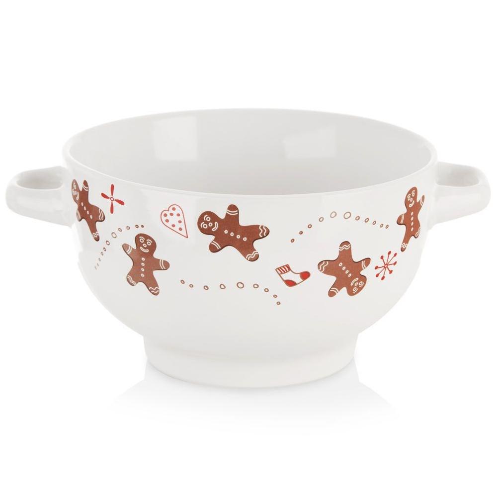 Ceramic bouillon bowl GINGERBREAD 750 ml