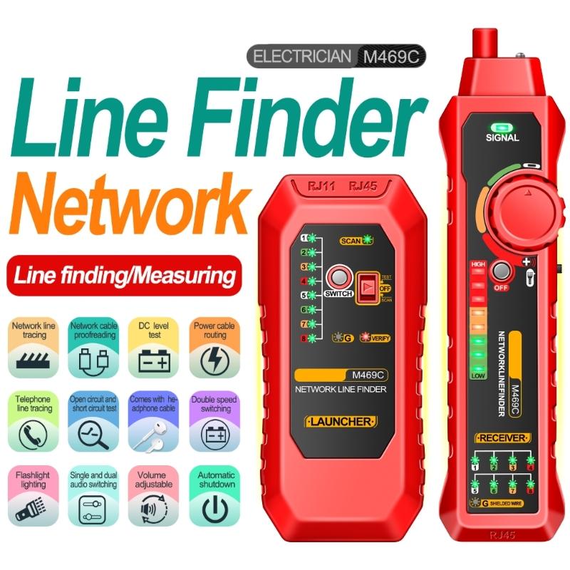 Professional Internet Testing Tool M469C Cable Tester Easy To Use Internet Troubleshooting for IT Technicians & Engineers