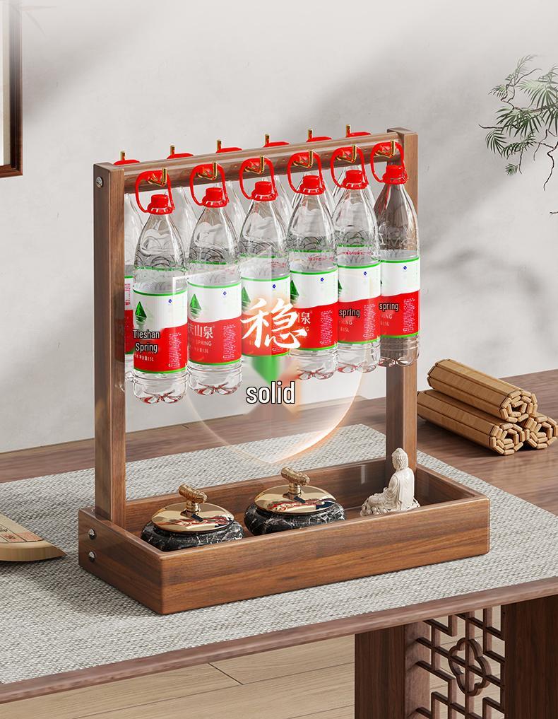 Solid Wood Desktop Calligraphy Brush Holder, Large Capacity for Study Table - Ideal for Students and Beginners