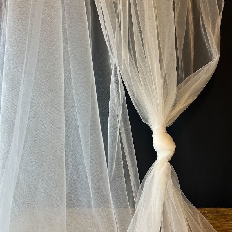 Fine transparent and soft gauze and net fabric suitable for wedding dresses formal gowns and designer clothing fabrics