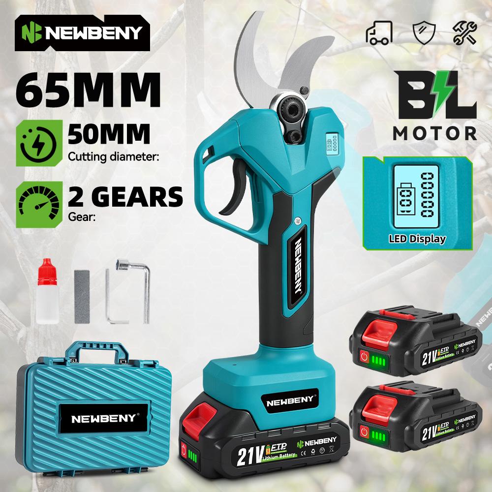 Newbeny 2 Gänge 65mm Bürstenloser Elektrischer Astschere Obstbaum Bonsai Astschere Elektrowerkzeuge Für Makita 18V Akku Stift