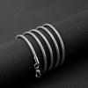 Fashion Stainless Steel Chain Necklace Hip Hop Style Silver Waterproof Cuban Link Snake Rope for Party Men Women