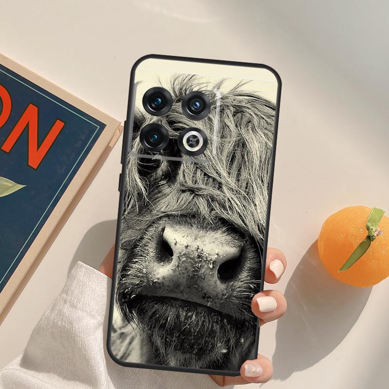 Cute Highland Cow Case For OnePlus 13T 10T 10R 12R 13R 15 13 12 11 10 9 Pro Nord CE 5 2 3 4 Lite N20 N30 Cover