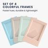 kwmobile 4x Photo Frames for Instax - Photo Stand for Instax Film, Instant Camera 9.2x6.1x0.7cm Light Gray/Light Blue/Light Green/Light