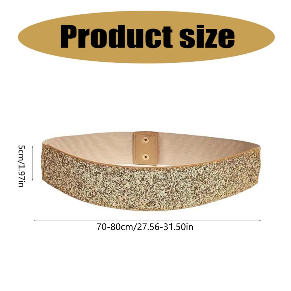 Elegant Sequins Waist Belt Festival Fashion Waistband Evening Dress Belt for Music Festivals