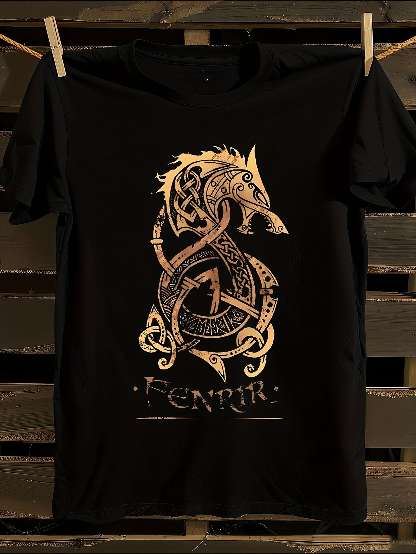 Anime Tshirt Anime Fenrir Monster Wolf Tshirt S
