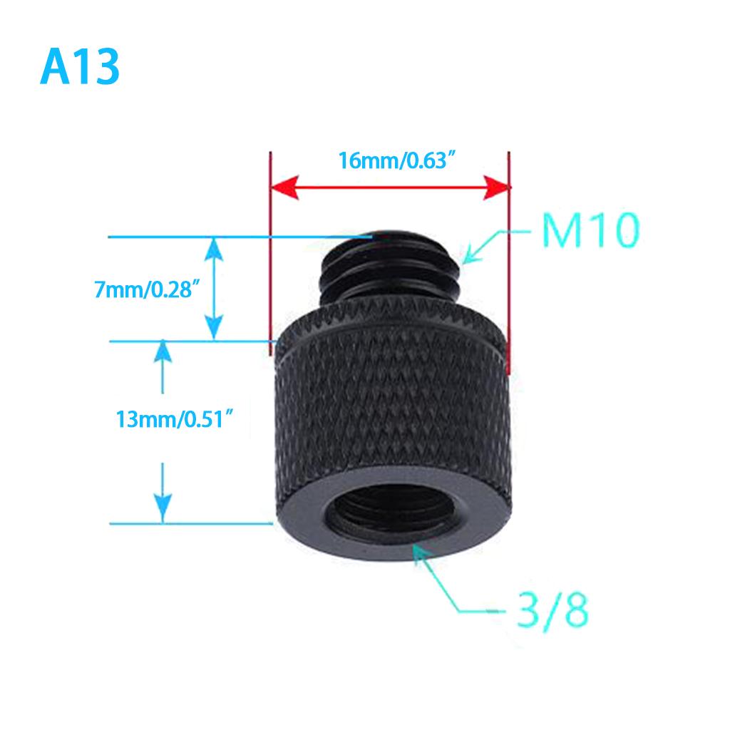 2x 3/8 To M6 M8 M10 M12 Camera Screw Tripod Base Connection Fixed Mount Conversion Screw Tripod Photography Accessories