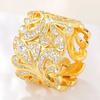 French Light Luxury Hollow Palace Rings for Women Small Fresh Flower Index Finger Ring Natural Snowflake High-grade Ring