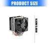 CPU Air Cooling Fan 12V 4Pin 2 Heat Pipe PC Processor CPU Fan Aluminum Copper Heatsink for LGA 775 1700 1851 115X 1200