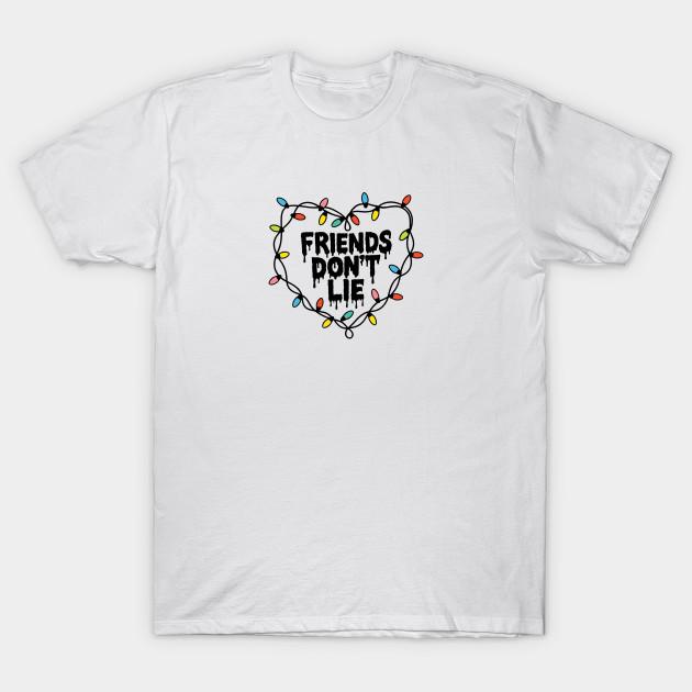 Men Black Print T-shirt Friends Dont Lie No-Cut Transfer Paper Print Cotton Tshirt 2XL белый