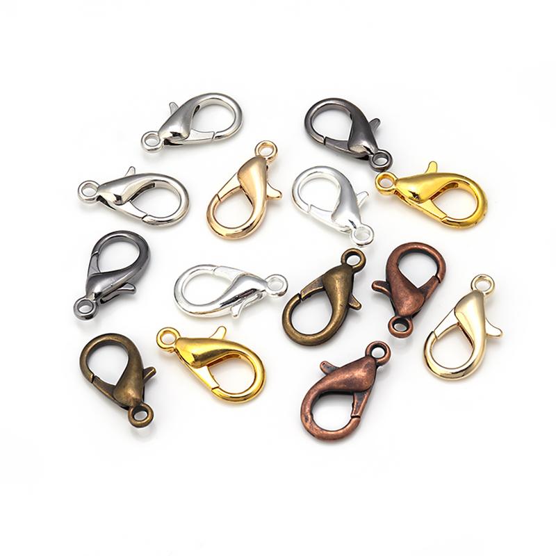 50pcs Jewelry Findings Alloy Lobster Clasp Hooks Bracelet End Connectors For Jewelry Making Necklace bracelet Chain DIY Supplies