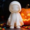 Black & White Ghost 3D Printed Statue - Halloween Desk Decor, Office Toy, New Viral Gift for Horror Fans & Home Accent