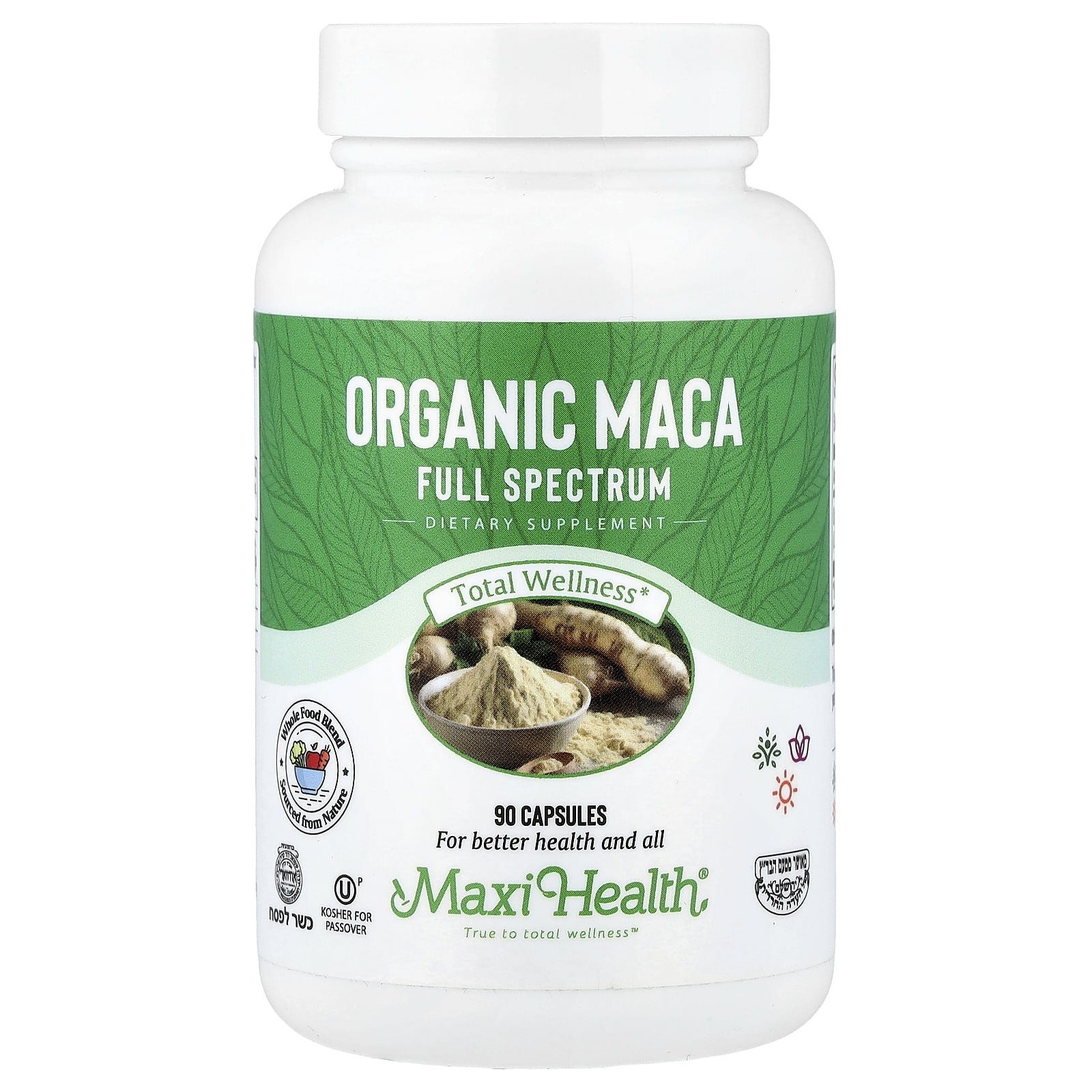 

Maxi Health, Organic Maca, Full Spectrum, 90 Capsules (600mg per capsule)