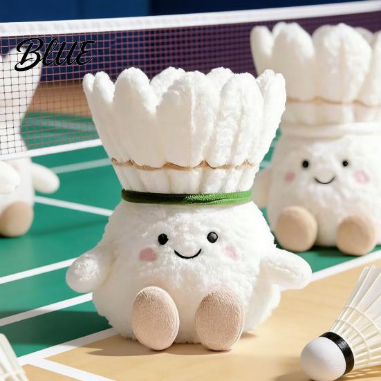 Creative Hanging Ornament Badminton Plush Keychain Cute Shuttlecock Stuffed Toy for Bag Car Kawaii Decor Decor Soft Mini Pendant Gift Fans