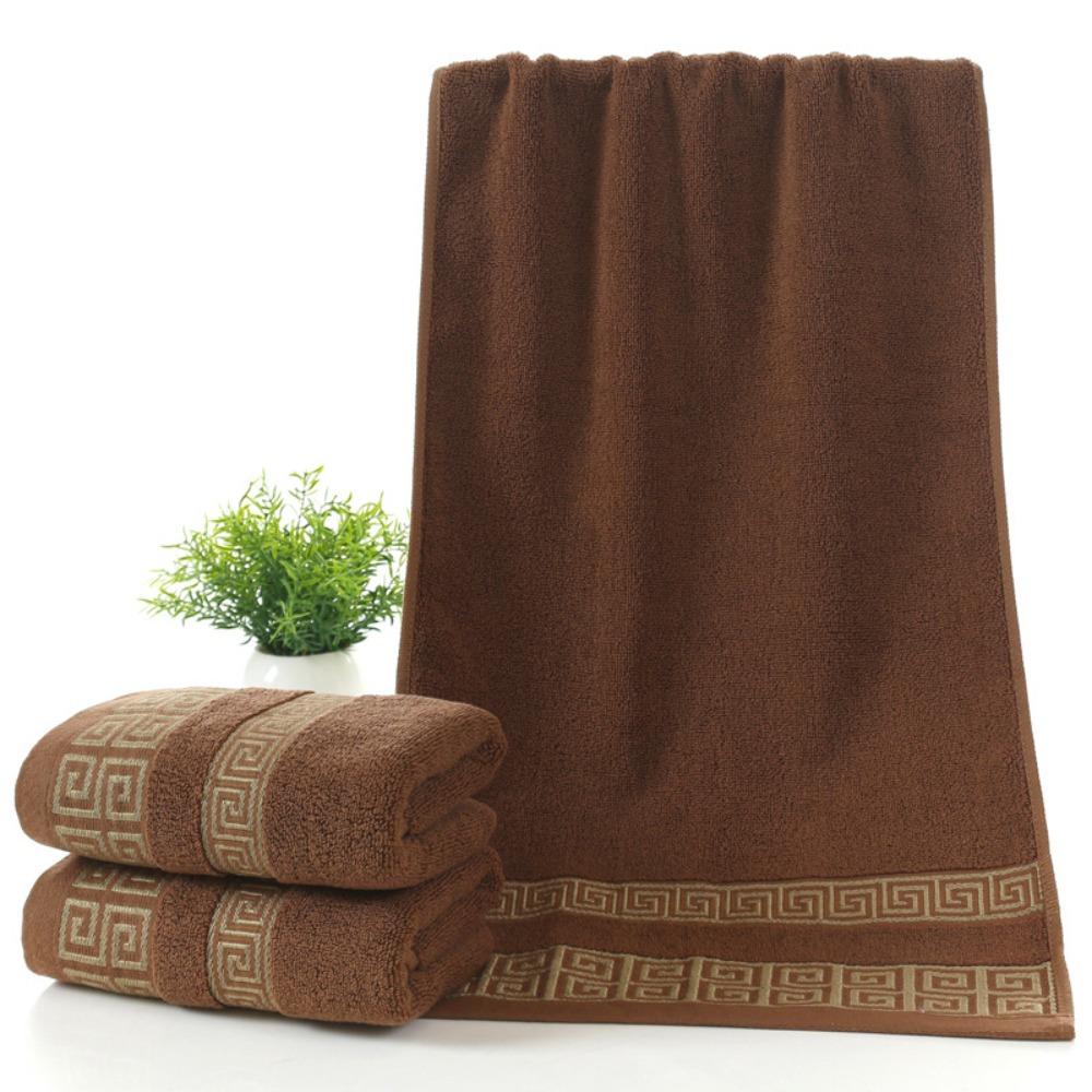 Spot large thickened cotton souvenir towel hotel men's sports face towel plain color broken gear water absorption
