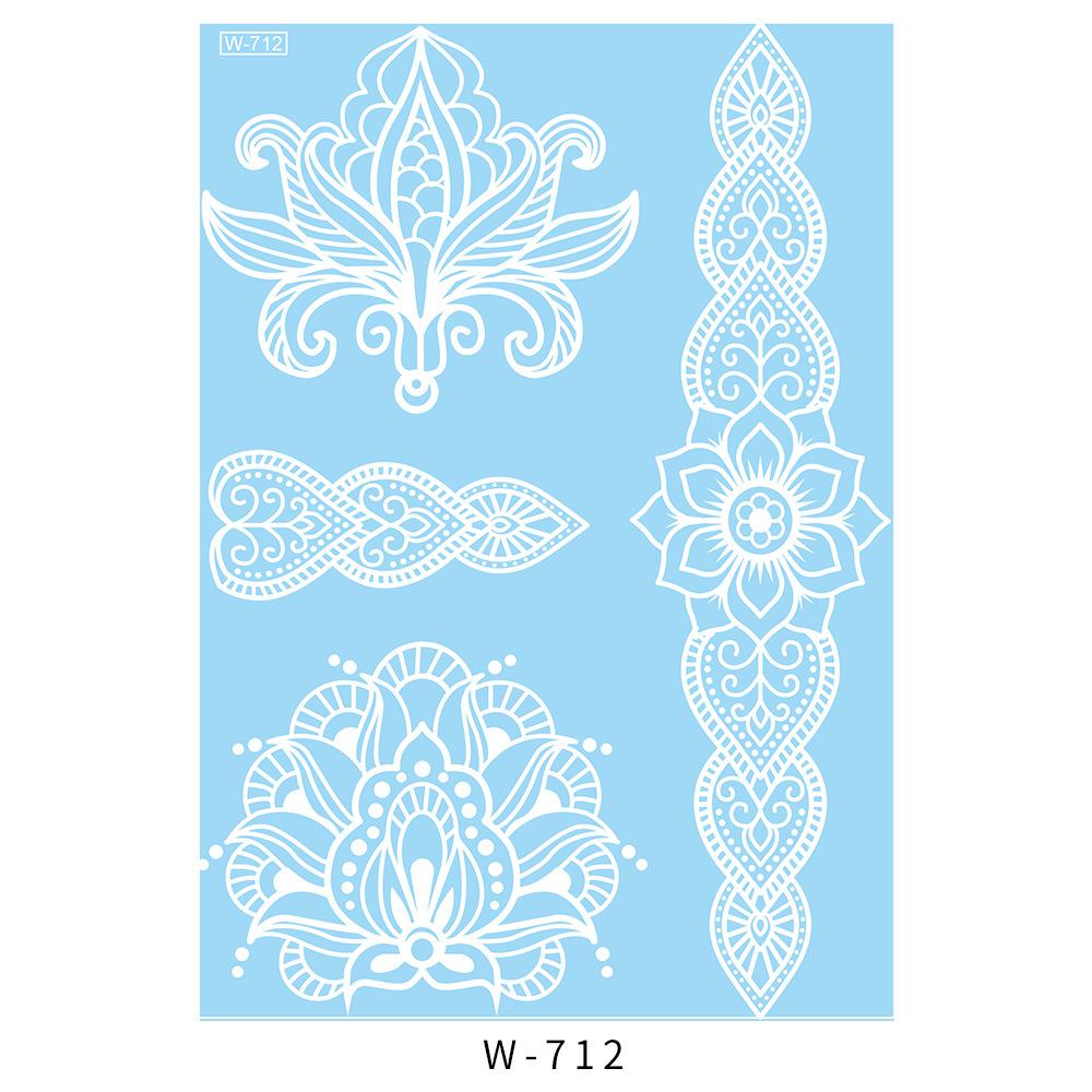 

Белые кружевные тату-наклейки Свадебные тату-наклейки для невесты Кружевные тату 148X208mm (die)