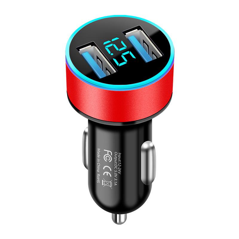 Dual USB Car Charger Cigarette Lighter Adapter for Fast Mobile Phone Charging