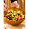 20cm Stainless Steel Salad Bowls Large Capacity  Korean Soup Rice Noodle Ramen Bowl Kitchen Food Container,Gold