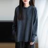 Women's Loose Fit Hooded Pure Wool Sweater – Casual Autumn/Winter Style