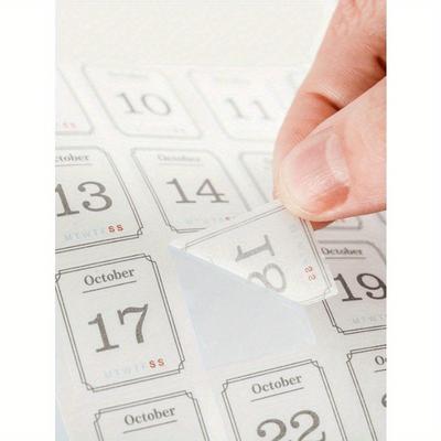 365pcs Calendar Series Stickers Decoration Scrapbooking Paper Stationery Sticker Scrapbook Supplies Laptop Cute Stickers