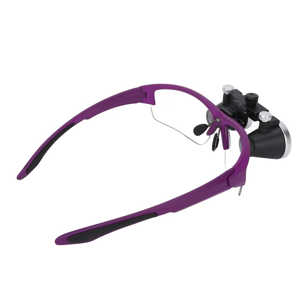 Dental Loupes Magnifying Glasses with LED Light 2.5X Headband Magnifying Glass 100‑240V US Plug