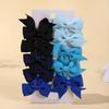 10Pcs/Set Classical Solid Ribbon Bow Hair Clips for Kids Girl Handmade Bows Hairpin Barrettes Headwear Children Hair Accessories
