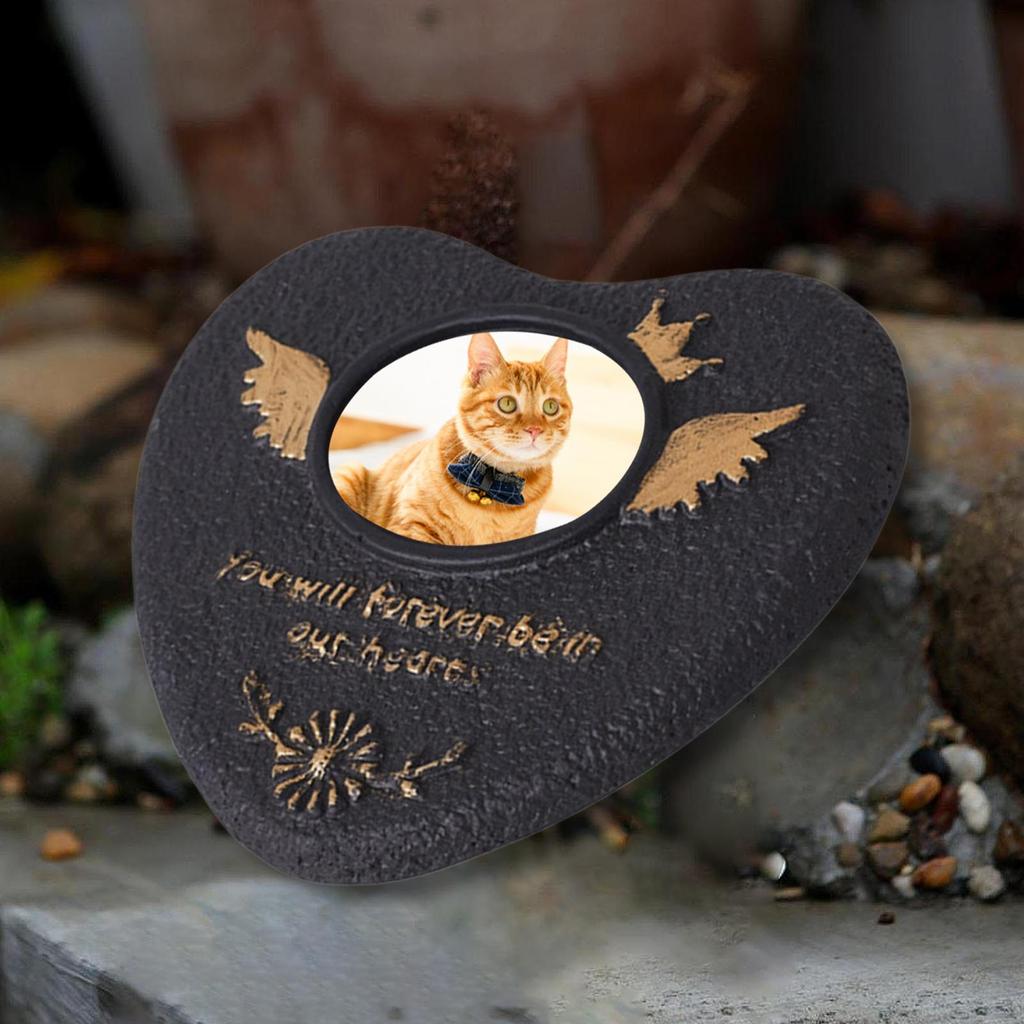 Cat Dog Memorial Stone Gravestone Cement Cemetery Sign Accessories for Shelf Decor Weather Resistant