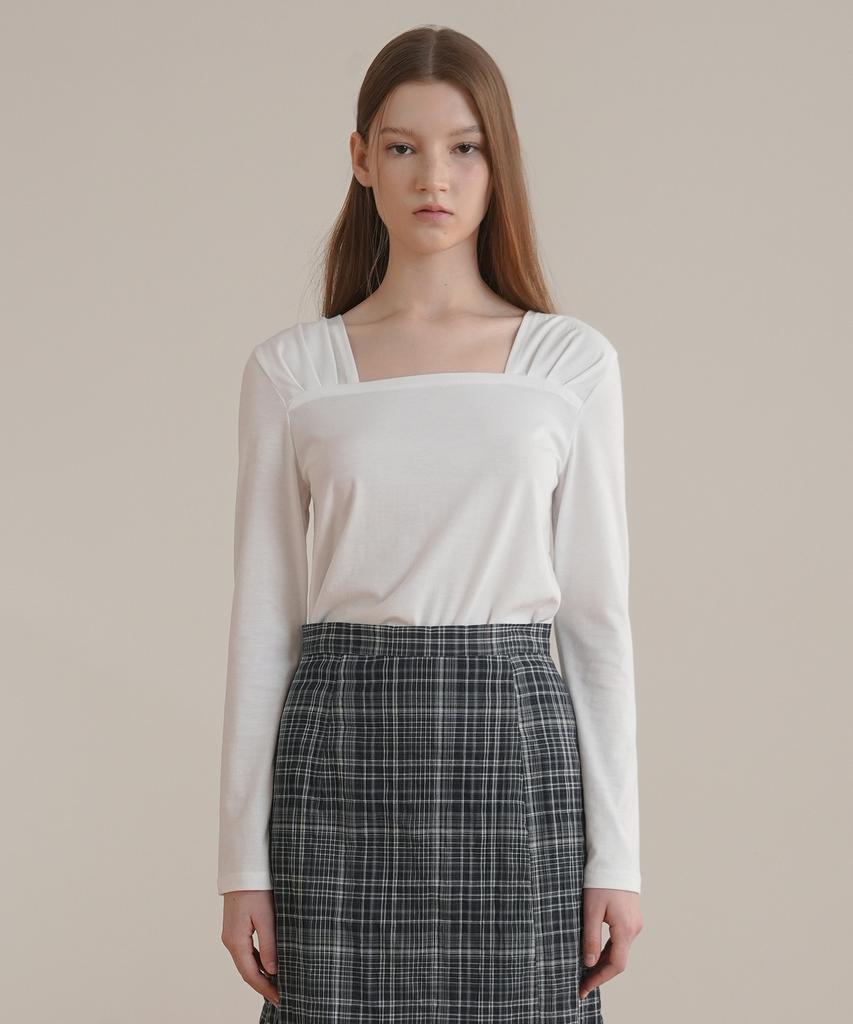 PAUL&ALICE Shirred Square Tee / 3 Colors