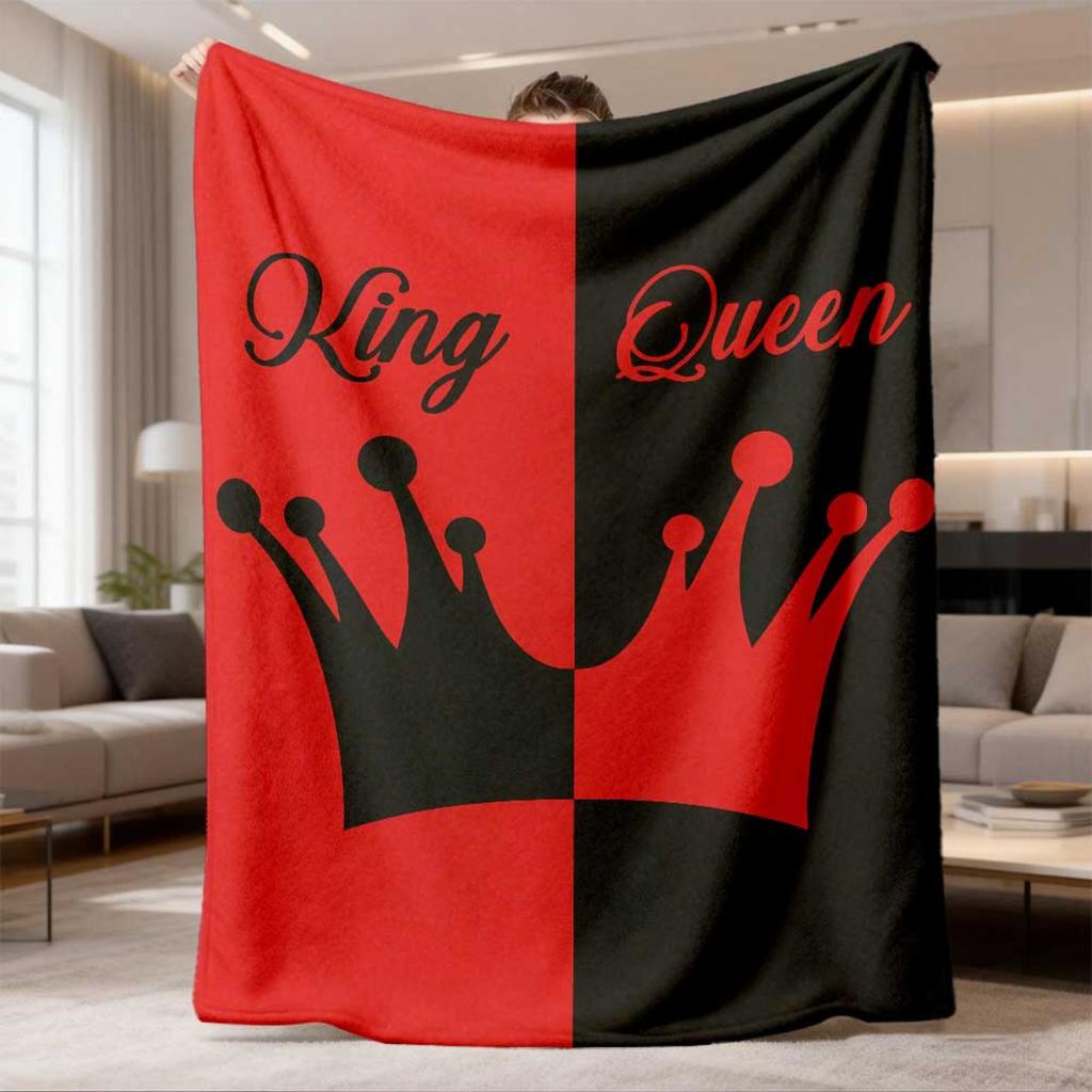 2026 Latest Flannel Blanket 1pc Heart-Patterned Blanket, a Classic And Stylish Fleece Throw for Couples, Perfect for Gifting to Women, Girlfriends, Or