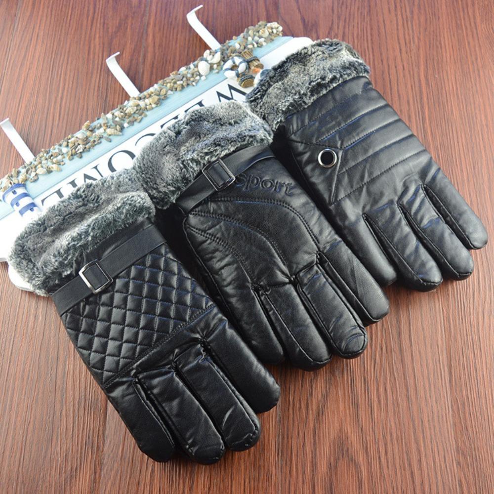 Nye herre hårete varme hansker, vanntette og fleece skinnhansker for vinterkjøring, produsent av fritidshansker