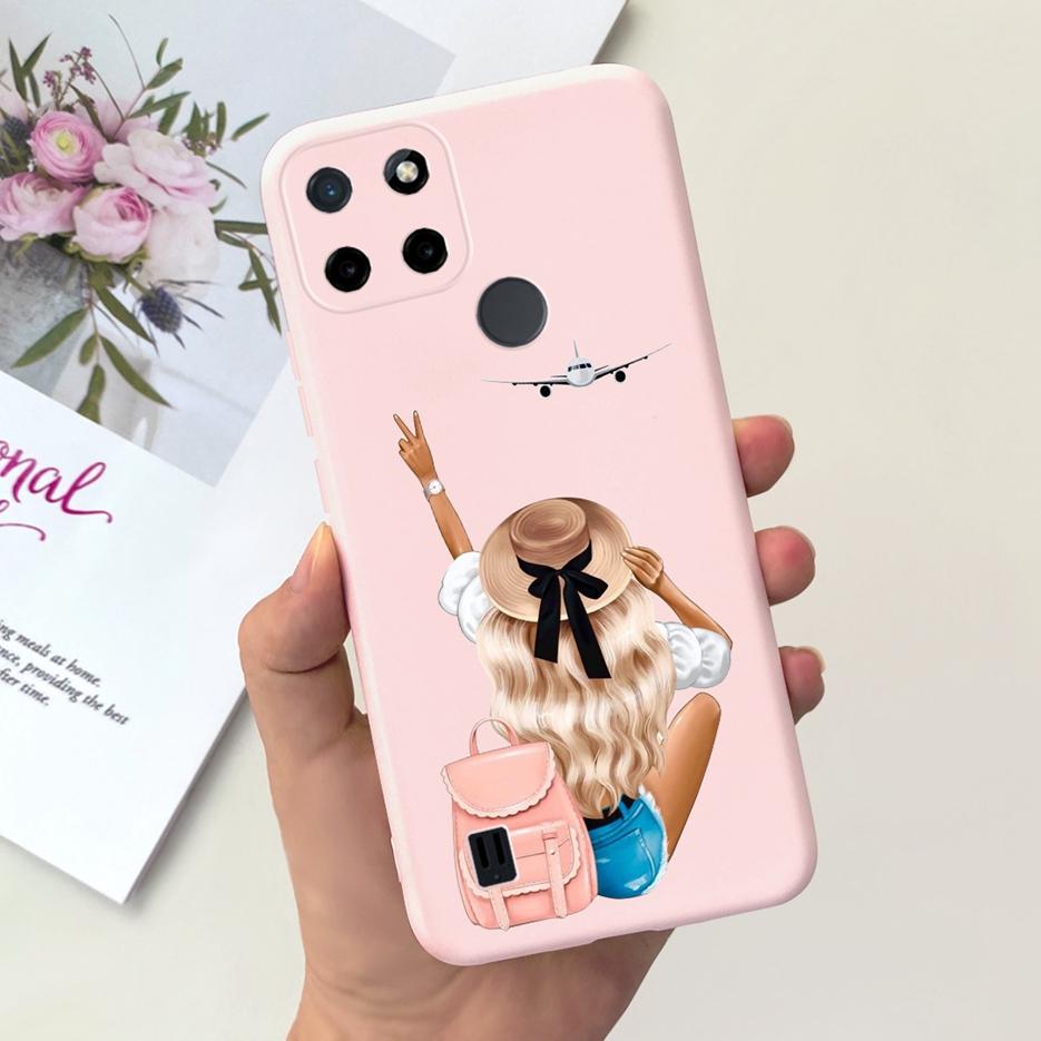 For Realme C21Y Case Realme C25Y Stylish Candy Painted Cover Soft Silicone Phone Case For Realme C21 C 21 Y C25Y RealmeC21 Shell