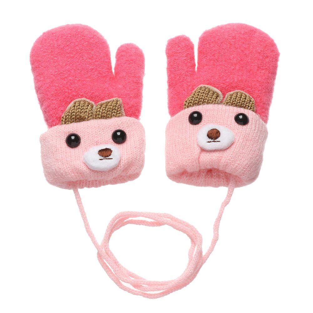 New Hot Elastic Boys Girls Cute Cartoon Kids Gloves Knitted Mittens Thick Warm