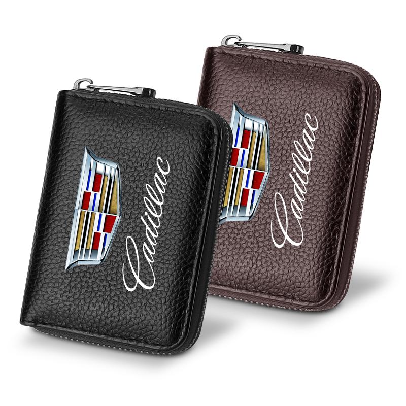 Auto Styling Brieftasche Führerschein Visitenkartenhalter Schlüsseletui für Cadillac XT5 XTS CTS BLS SLS DTS SRX Escalade Tiburon Deville