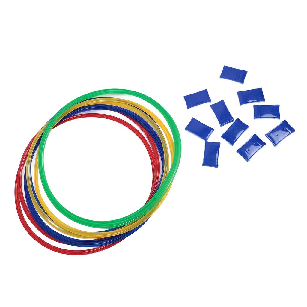 18.9in Sensory Training Hoops Kids Exercise 10pcs Hoop Rings 10pcs Connectors Sensory Training Equipment for Home