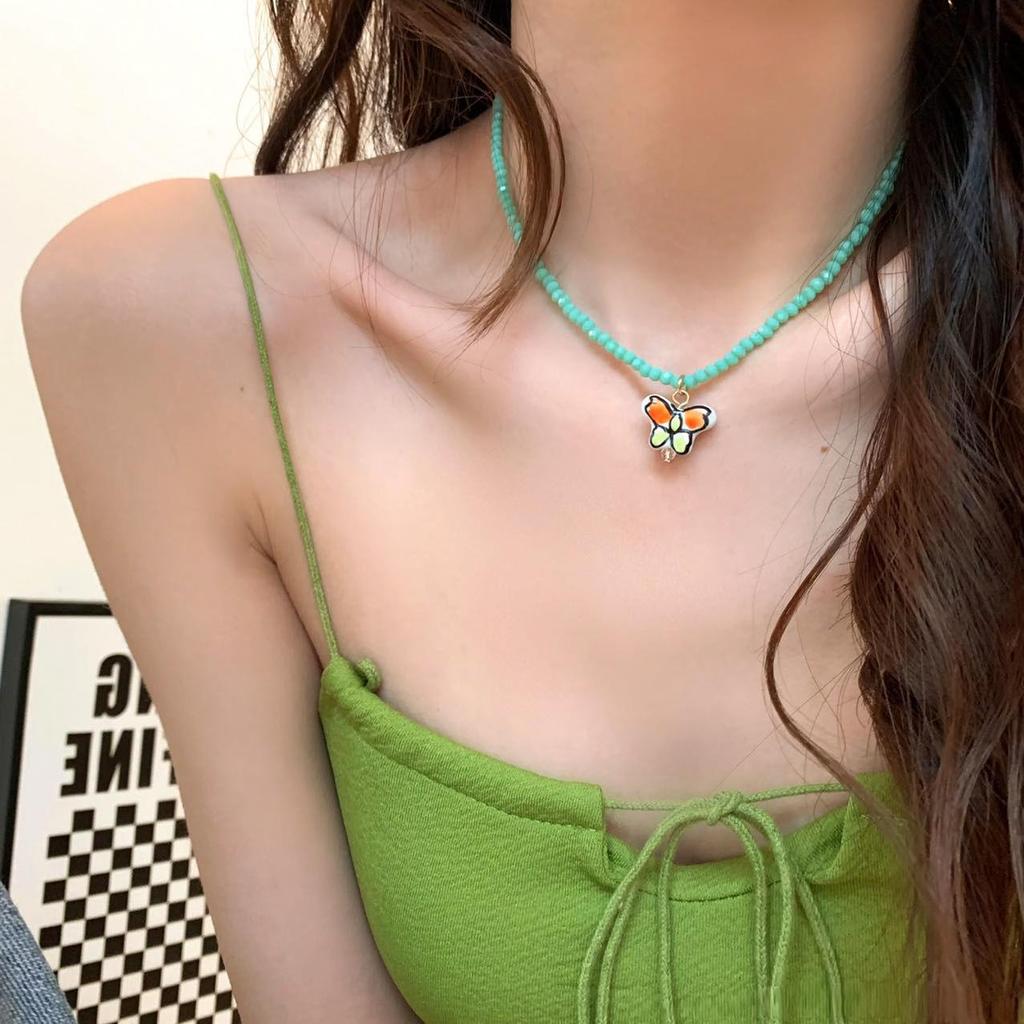 2024 Niche Design Dopamine Color Pearl Choker for Women - Summer Clavicle Chain