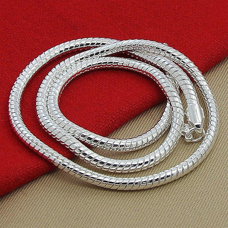 3Mm Silver-plated Snake Bone Necklace Korean Version Necklace Fashion Trend Wear Jewelry Accessories 2026 3MM*40CM
