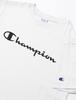 Classic Script Logo Print Short Sleeve Round Neck Cotton COTTON USA Rubber Print Short Sleeve Basic White M [Champion] T-Shirt 100% T-Shirt