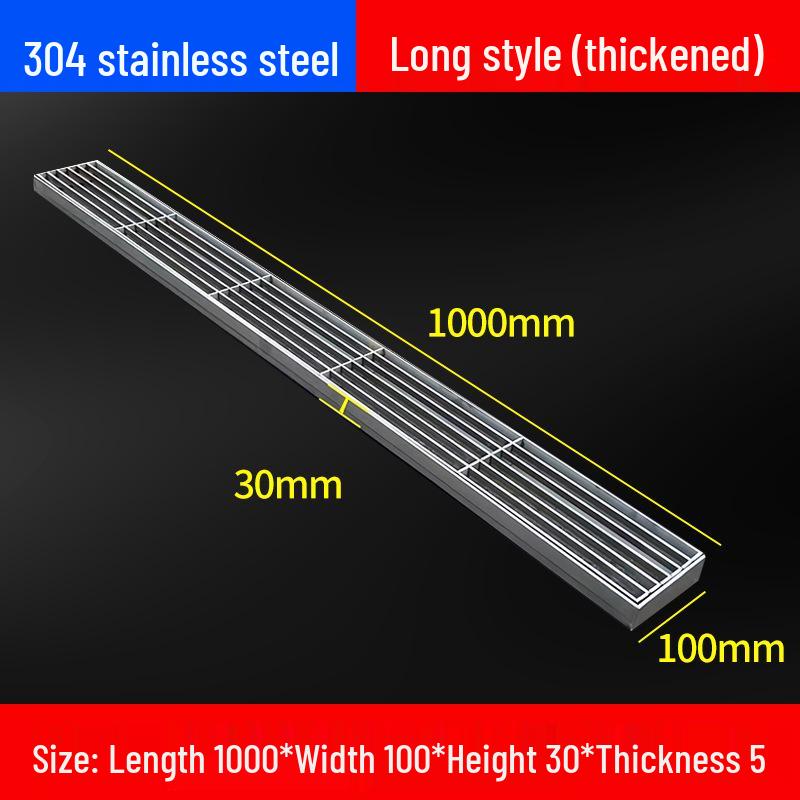 Gitterrostabdeckung aus Edelstahl 304 für Entwässerungsrinnen und Schächte.
