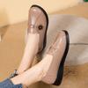 Fashion PU Leather Women's Single Shoes Spring New Flat-bottomed Feet Soft-soled Shallow Mouth Women's Flats Non-slip Loafers
