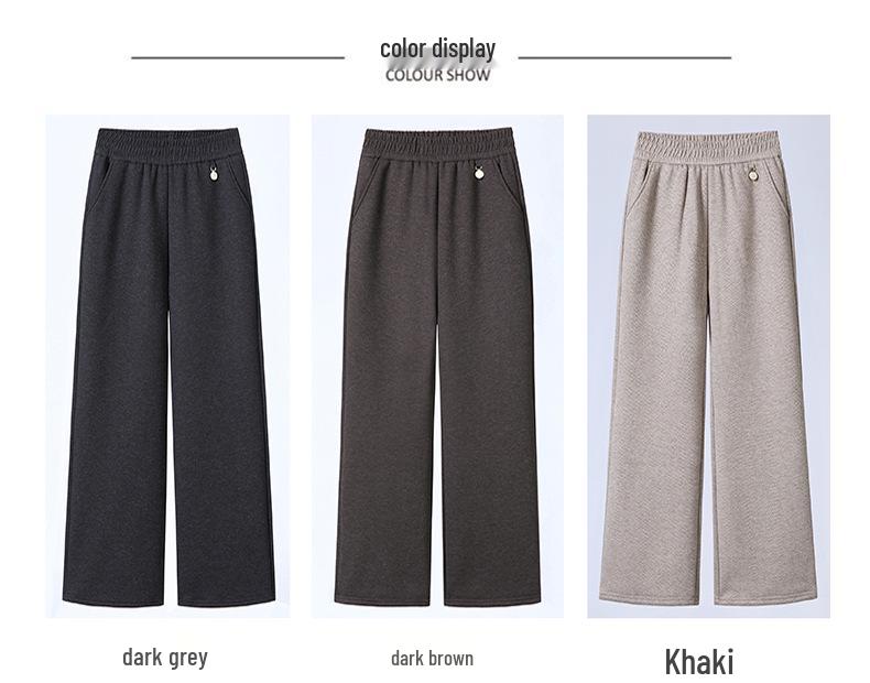 Mom's High-Waisted Velvet Wide-Leg Pants: Autumn/Winter 2025 Style for Middle-Aged & Elderly Women