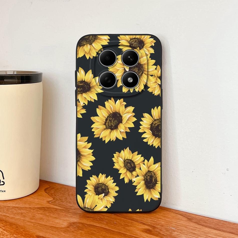 Case For Redmi Note 15 Pro Plus Candy Painted Flower Phone Cover For Redmi Note15 4G 5G Soft Camera Protecion Liquid Back Covers