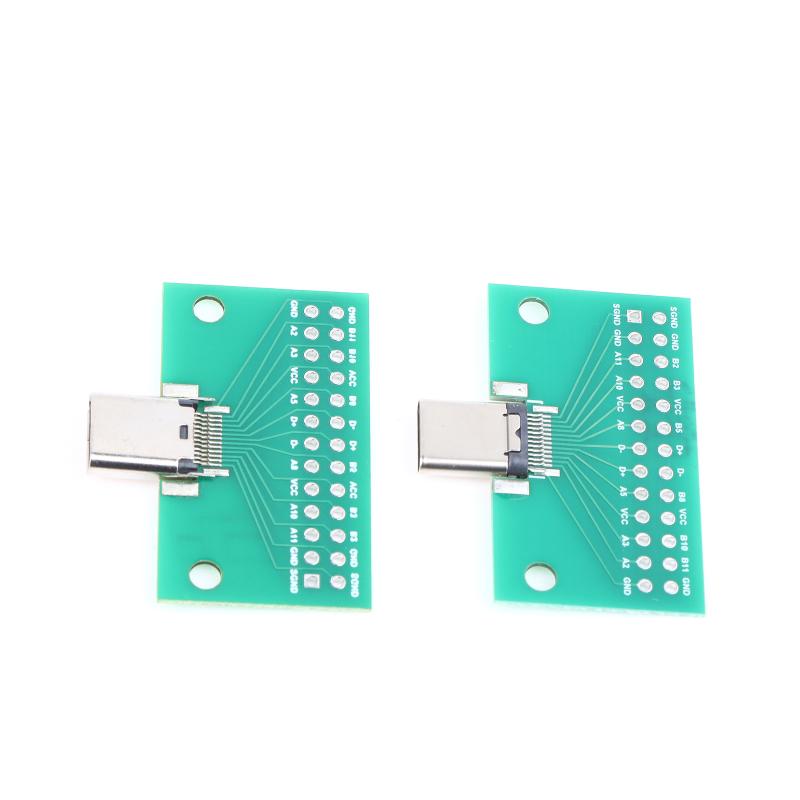 Type-C USB 3.1 24P Male to Female Adapter for Efficient Connectivity on PCB Board