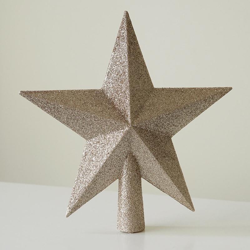 Topper Christmas Tree Star With Glitter Finish And European Style For Celebrate