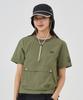 BBC EARTH W Kangaroo Pocket Woven Round T-Shirt_Ash Khaki