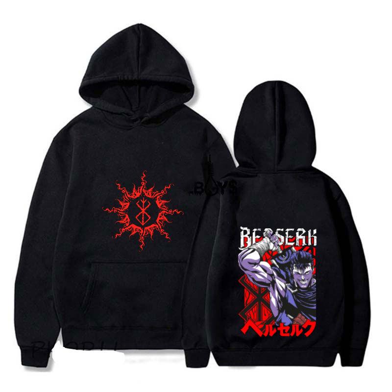 Japan Anime Berserk Guts Harajuku Hoodies Sweatshirt Gothic